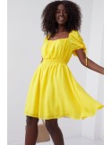 Airy yellow Spanish dress 03045 - Online store - Boutique